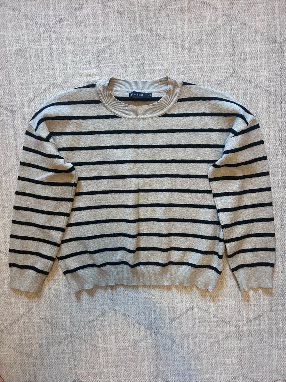 Mikarose Striped Crewneck Sweater
